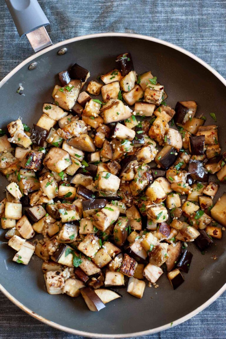 Deliciously Savory Sautéed Eggplant with Garlic and Parmesan: A Flavorful Delight for Your Table