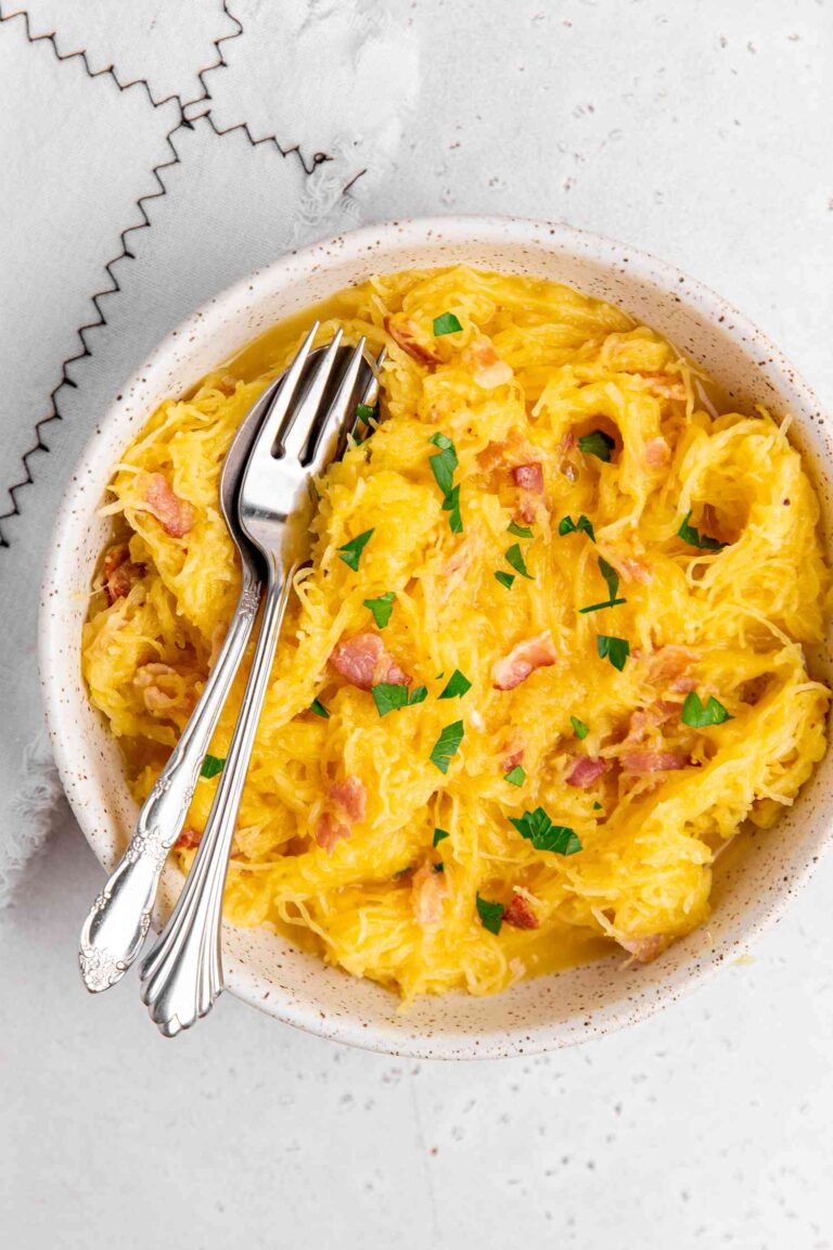 Indulgent Spaghetti Squash Carbonara: A Guilt-Free Twist on a Classic Comfort Dish